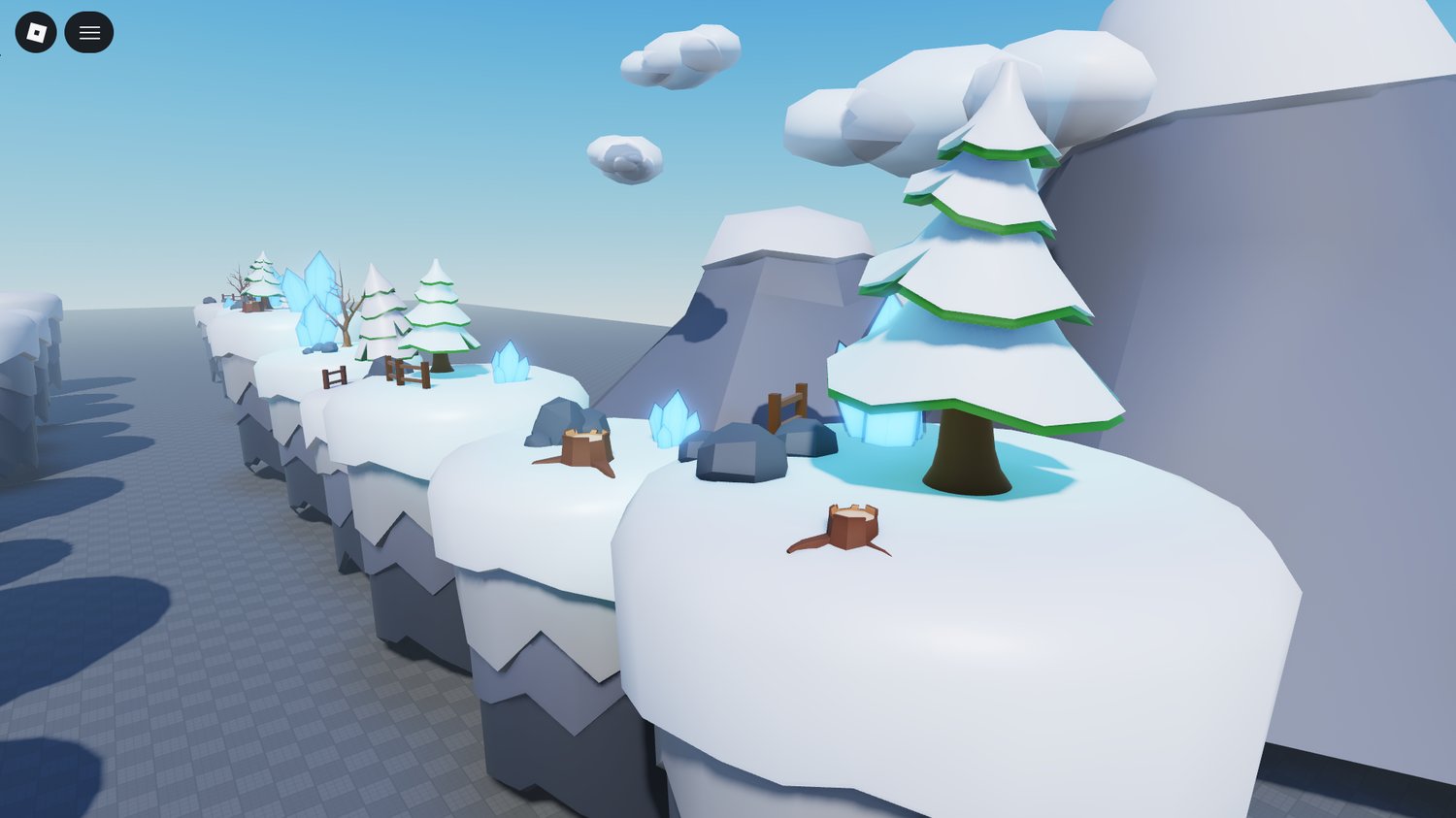 Roblox snowy cabin asset in winter map