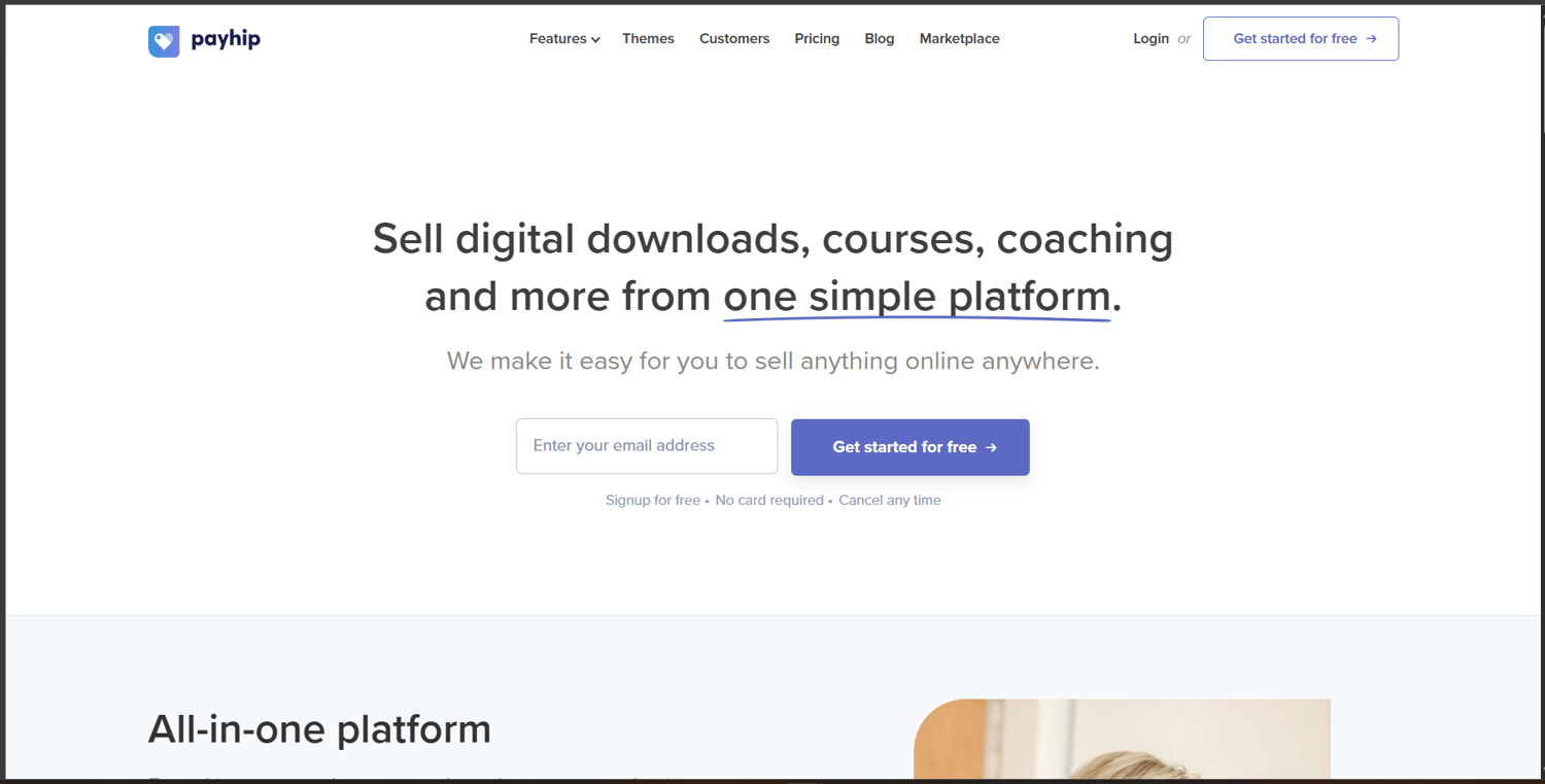Payhip Homepage: Sell courses, digital downloads, coaching and more from one platform.