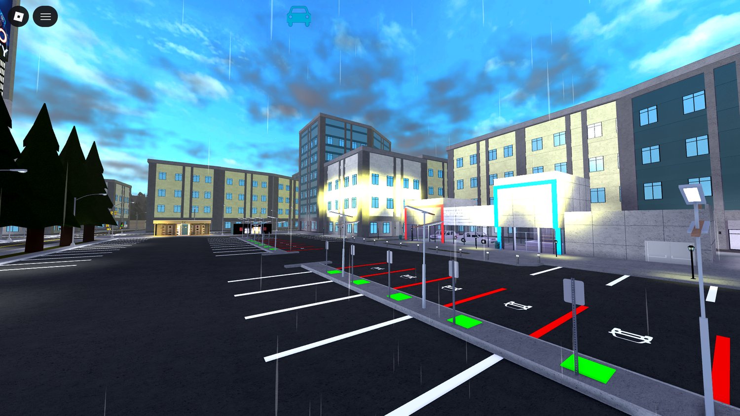 Scripted roleplay environment with city streets