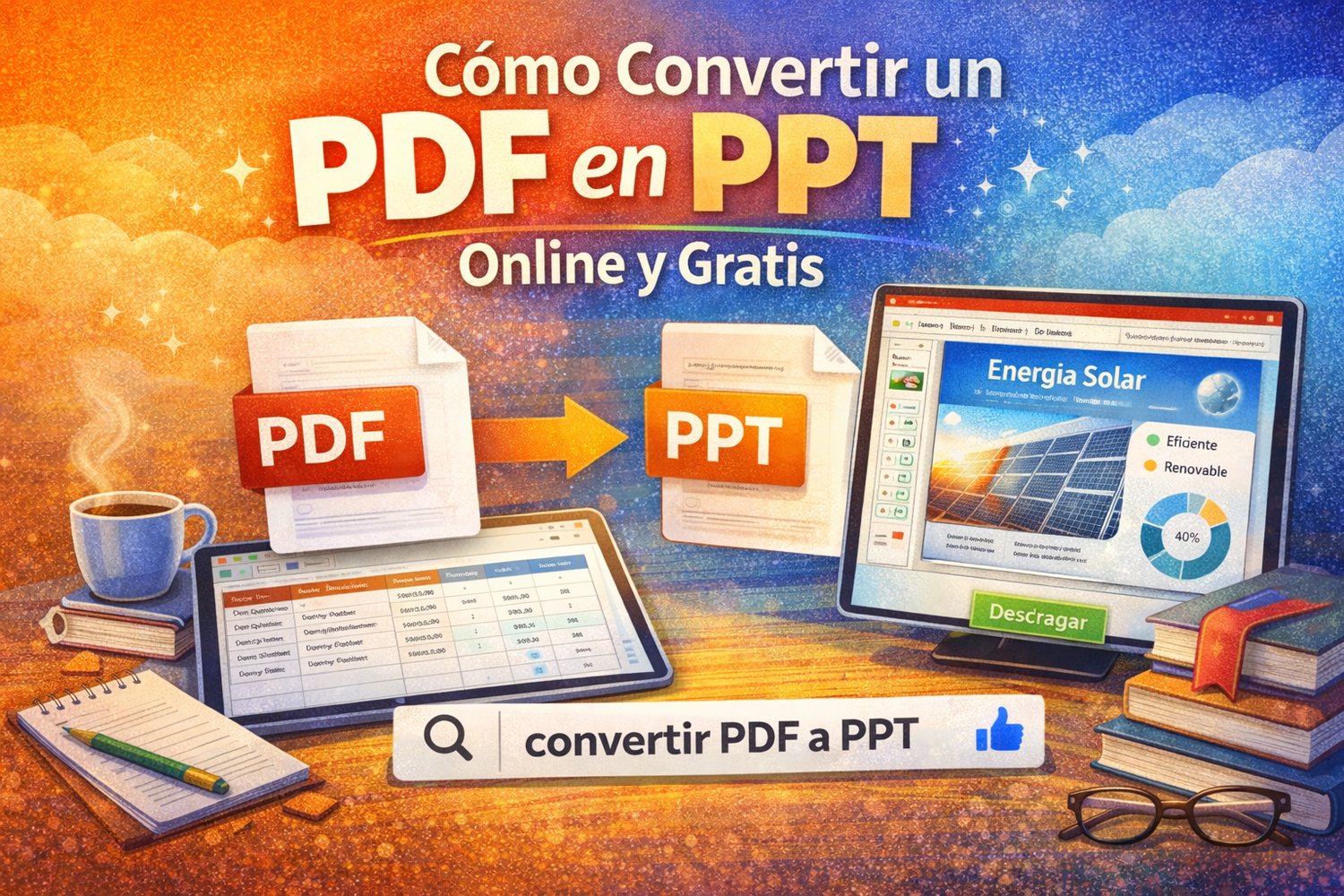 Cómo convertir un PDF en PPT online y gratis