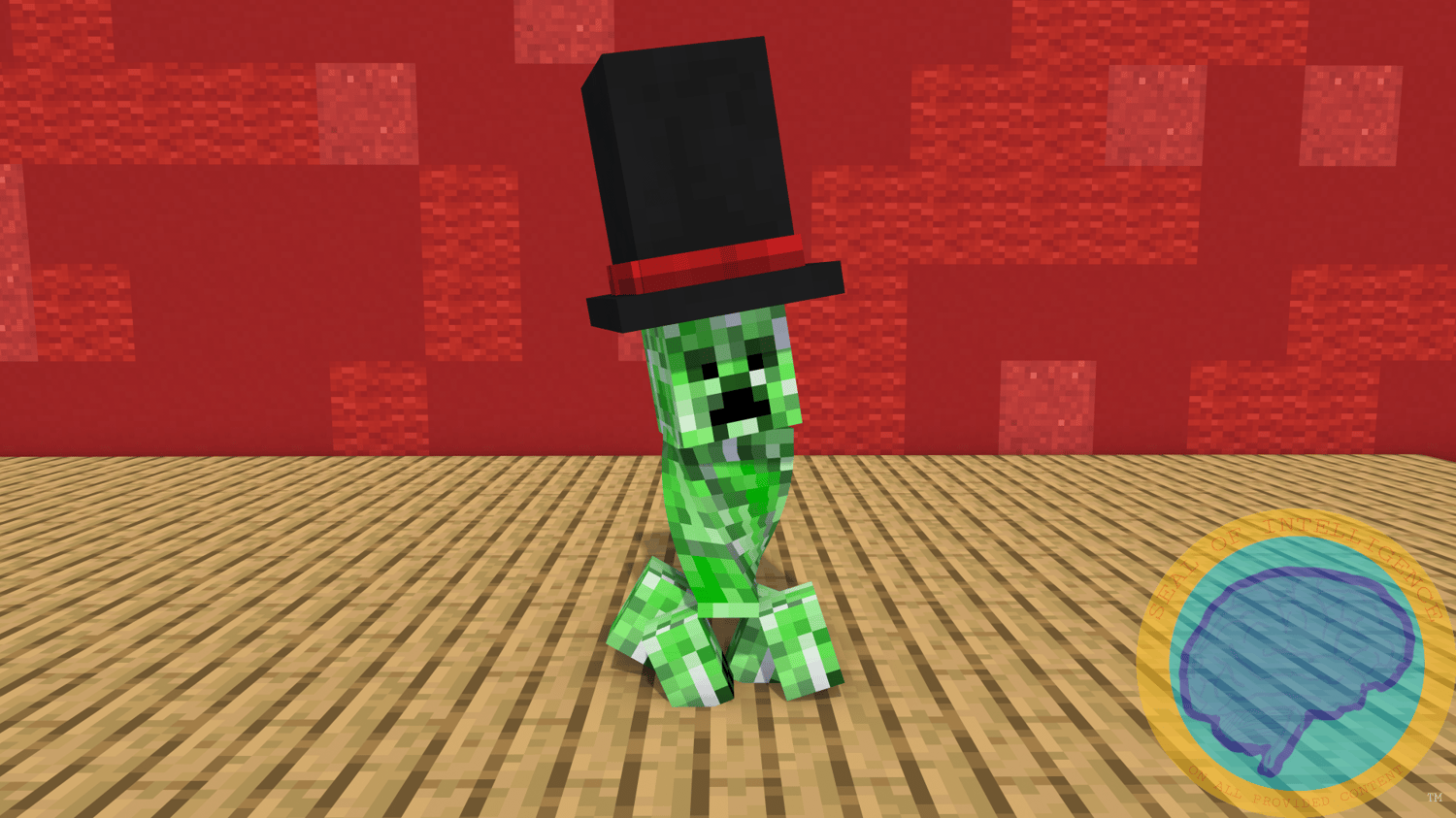 Creeper wearing top hat