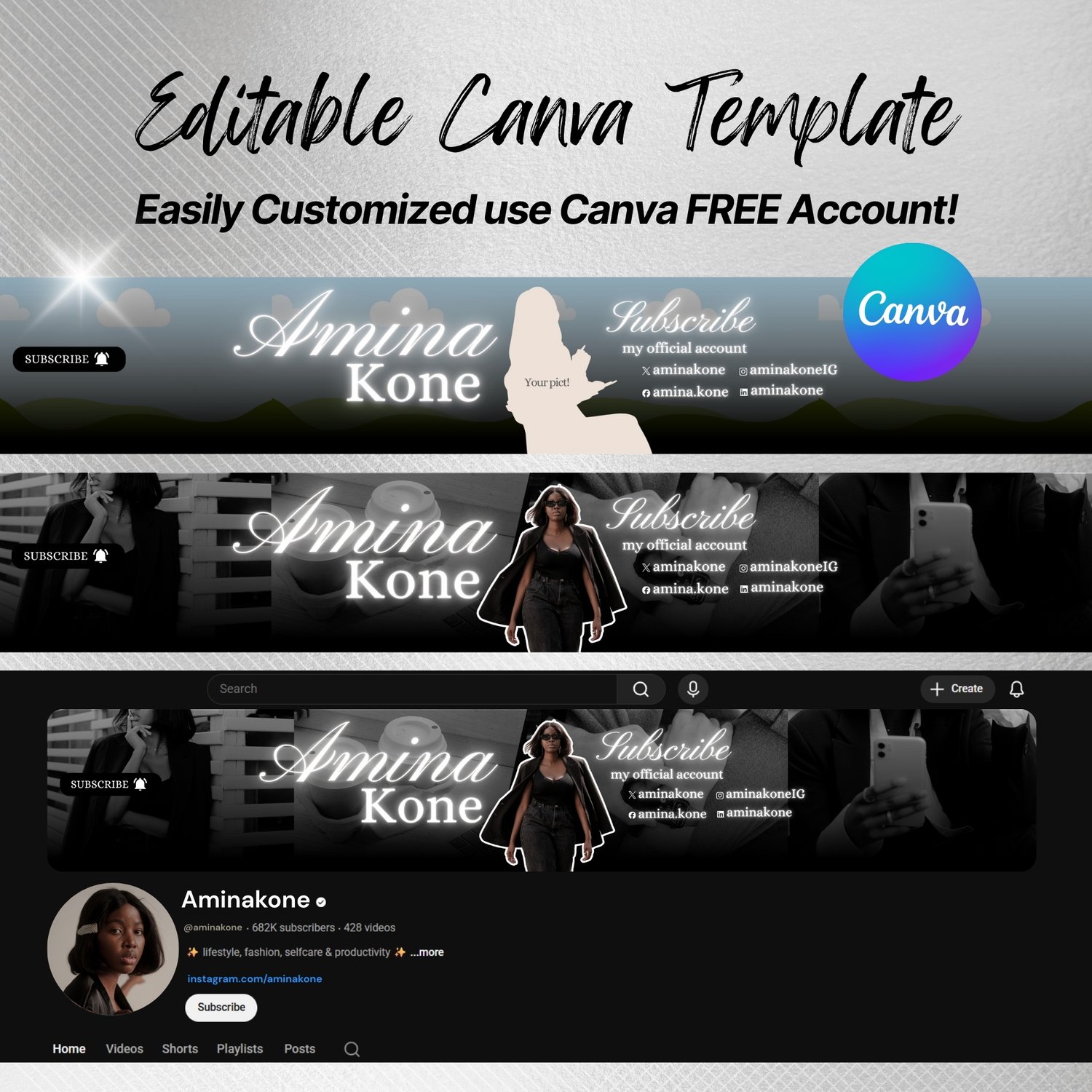 youtube banner canva template