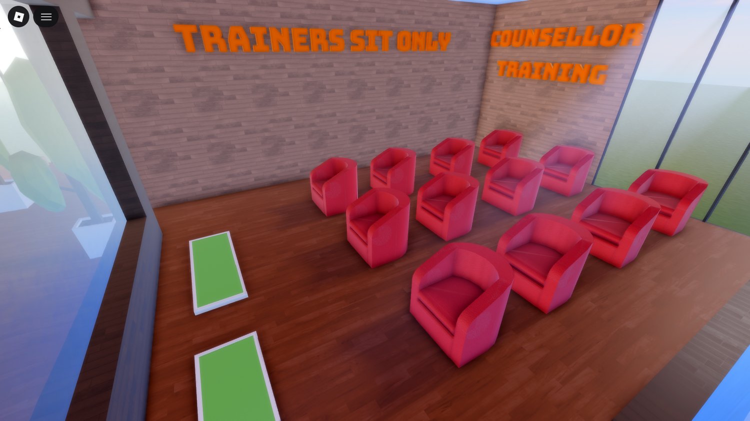 Cafe and office staff training facility in Roblox