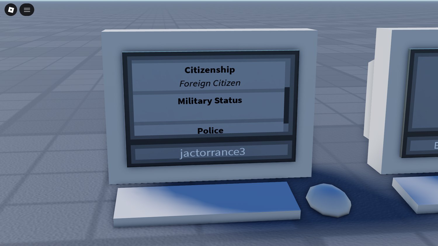 Roblox ID system computer interface overview
