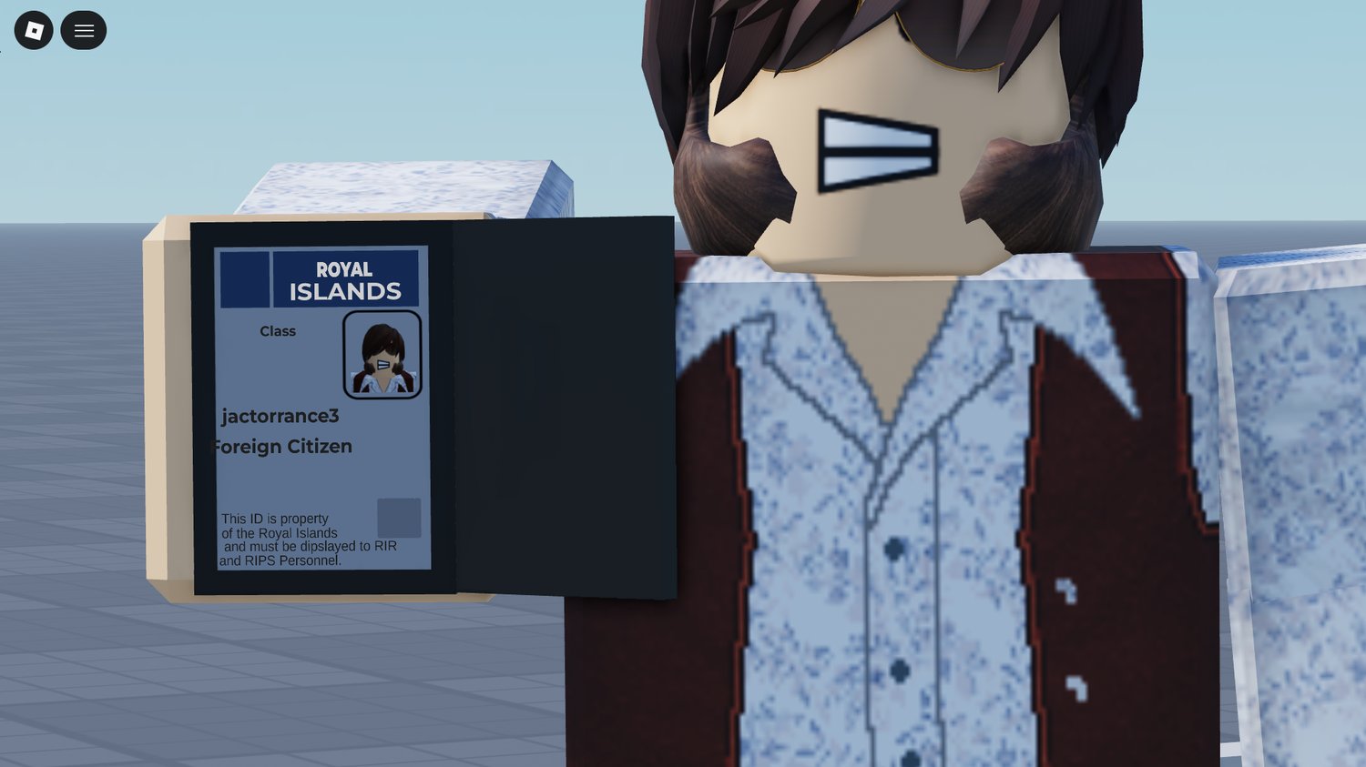 In-game computer used for ID checks in Roblox