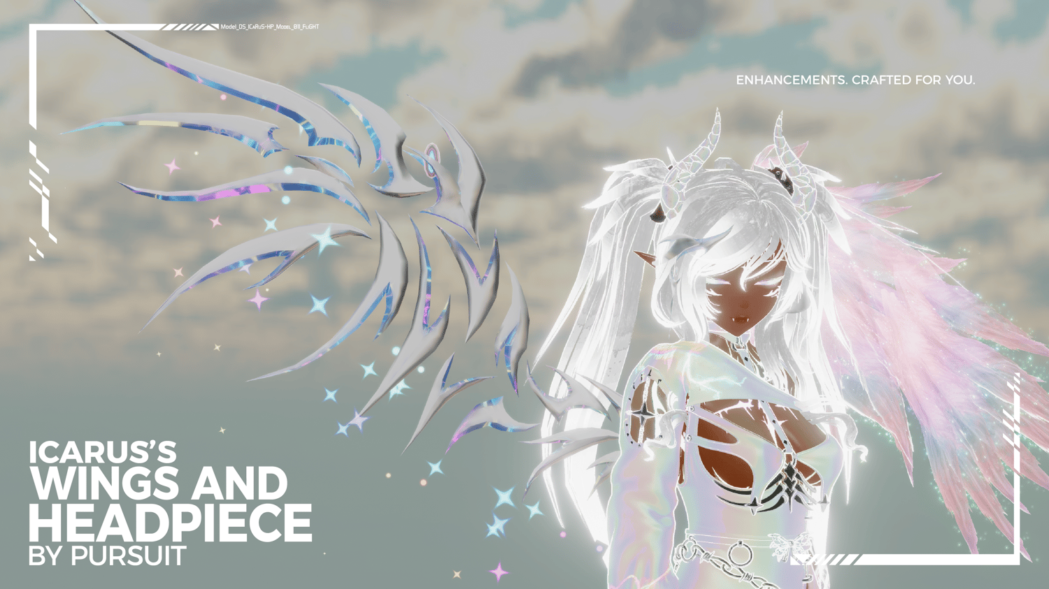 cosmic wing, single wing, wing, fantasy wing, metal wing, wings, vrchat, vrc asset, vrc