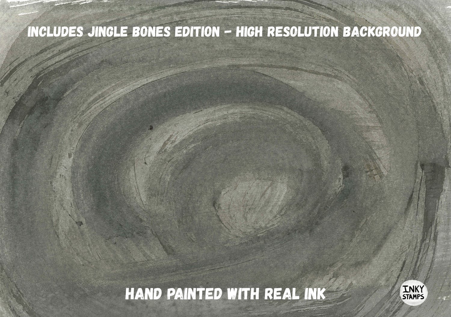 Includes Jingle Bones Edition High Resolution Background. Painted with Real INK.  Texture Background Painting with Brush strokes. INKY STAMPS