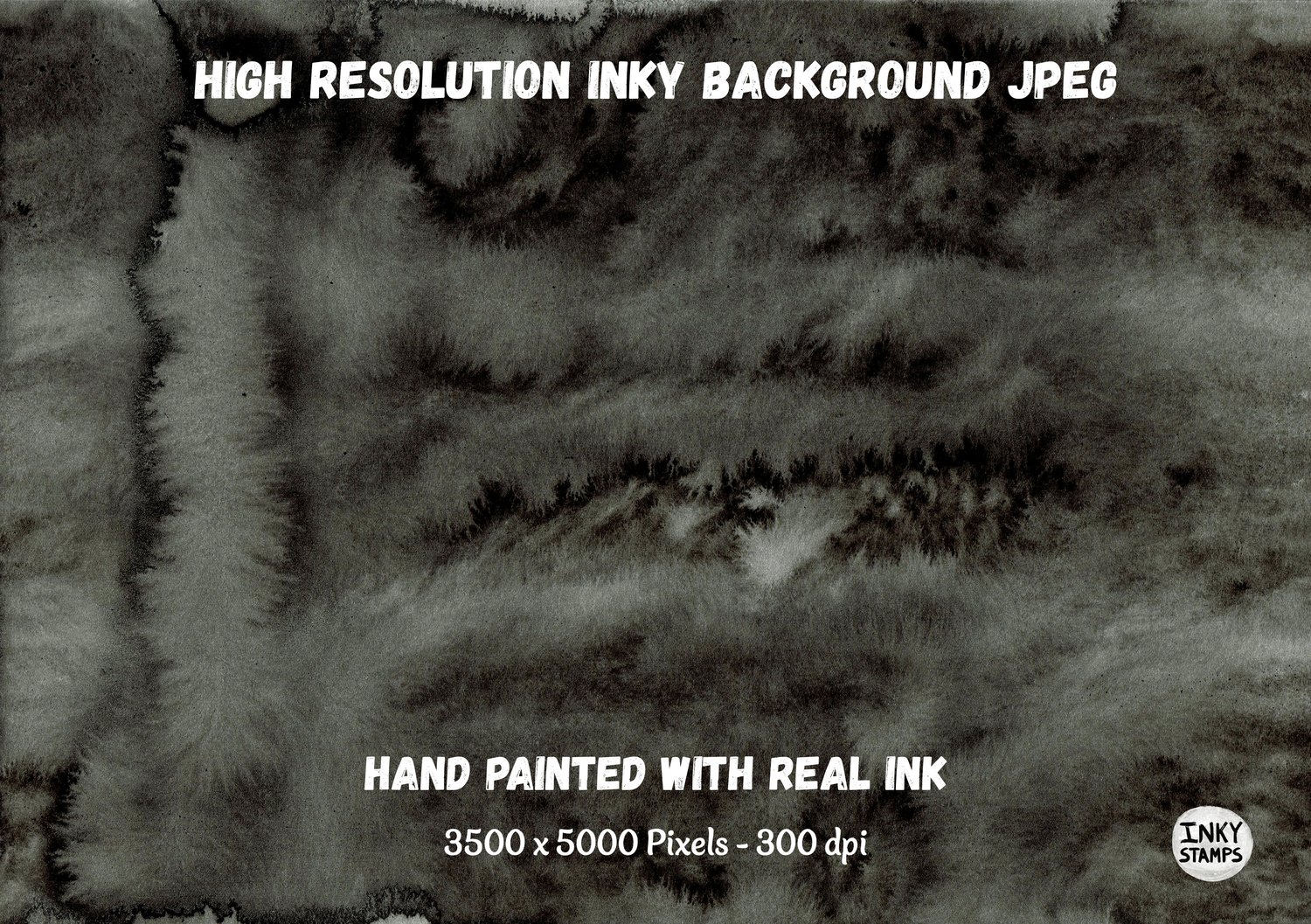 High Resolution INKY Background JPEG. Hand Painted with Real INK Texture. 3500 x 5000 Pixels. 300 dpi. INK Bleed texture background painting