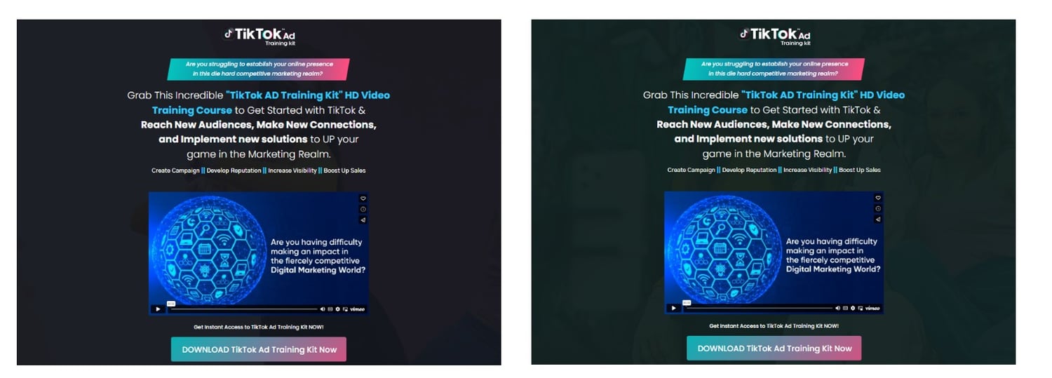 TikTok advertising course kit with ready-to-use website
