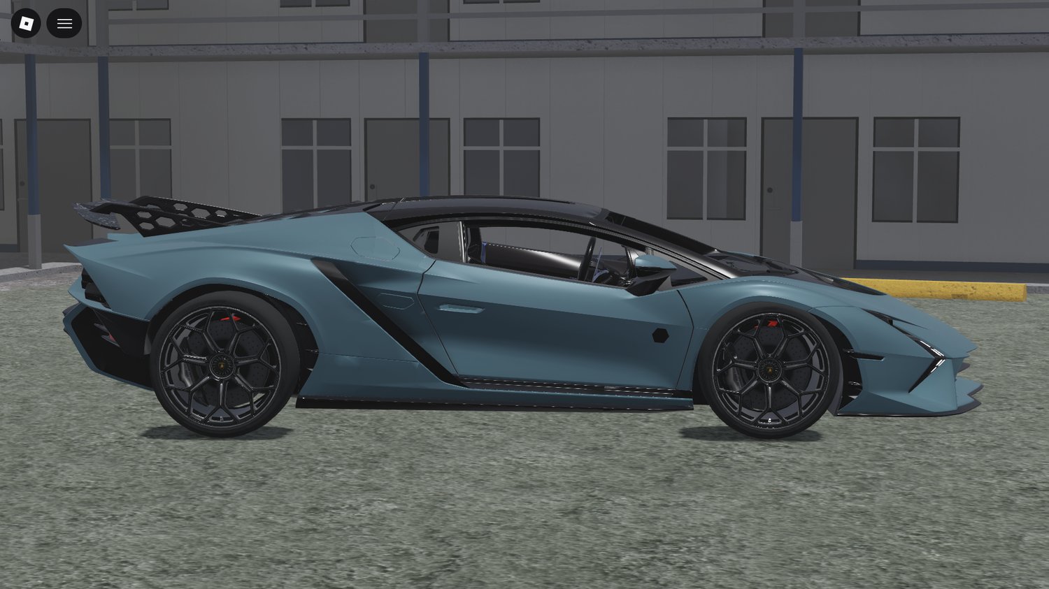 Modern Lamborghini-style car in Roblox game