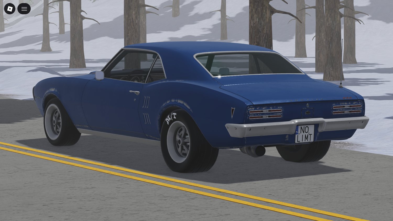 Drivable classic muscle car in Roblox