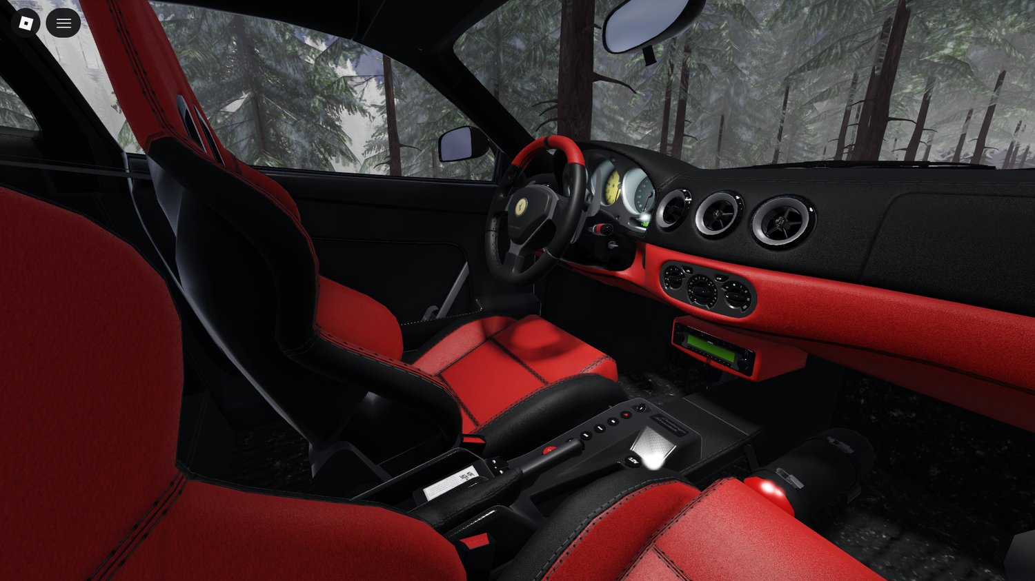Side profile of working supercar in Roblox