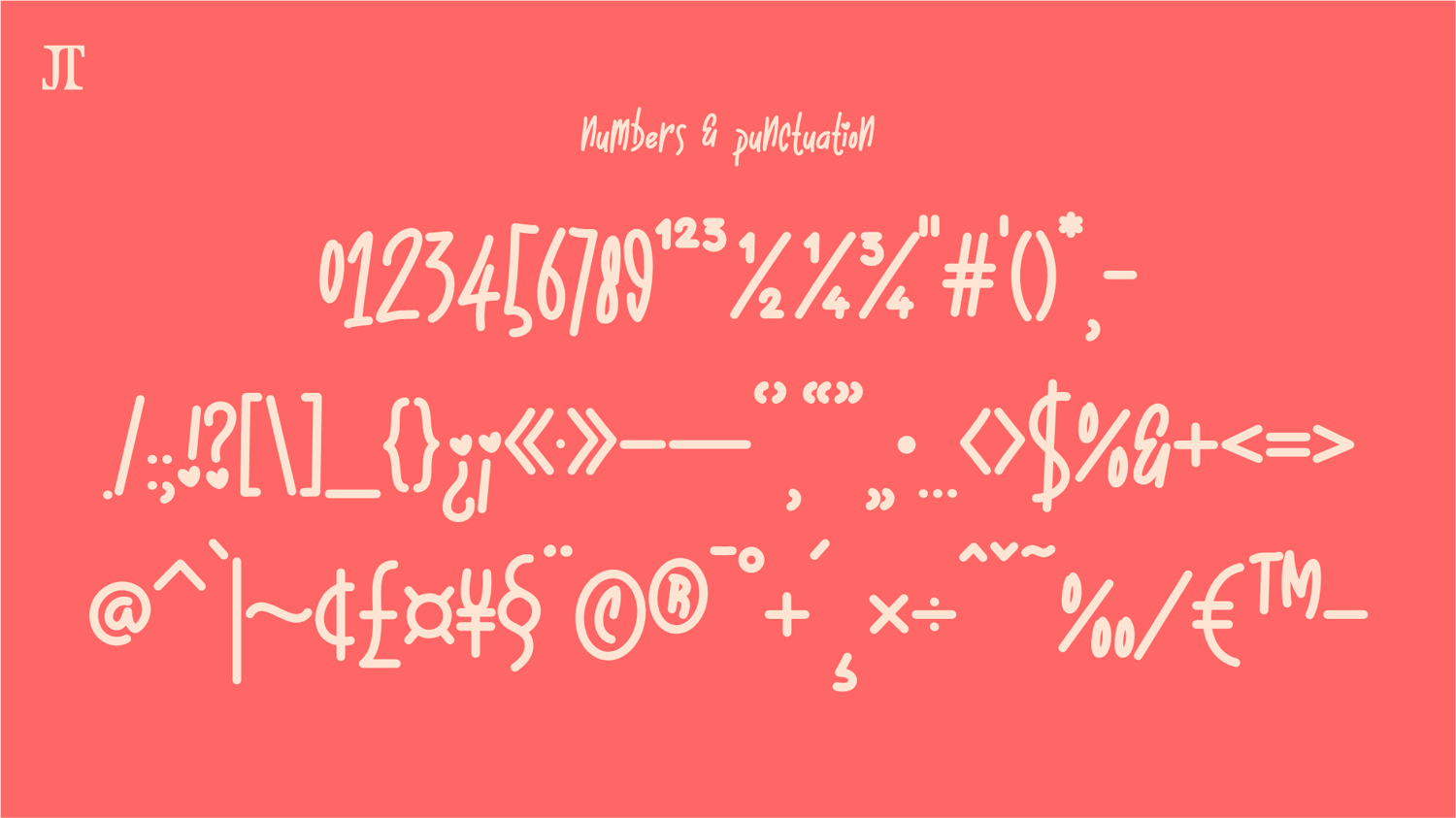 numbers & punctuation