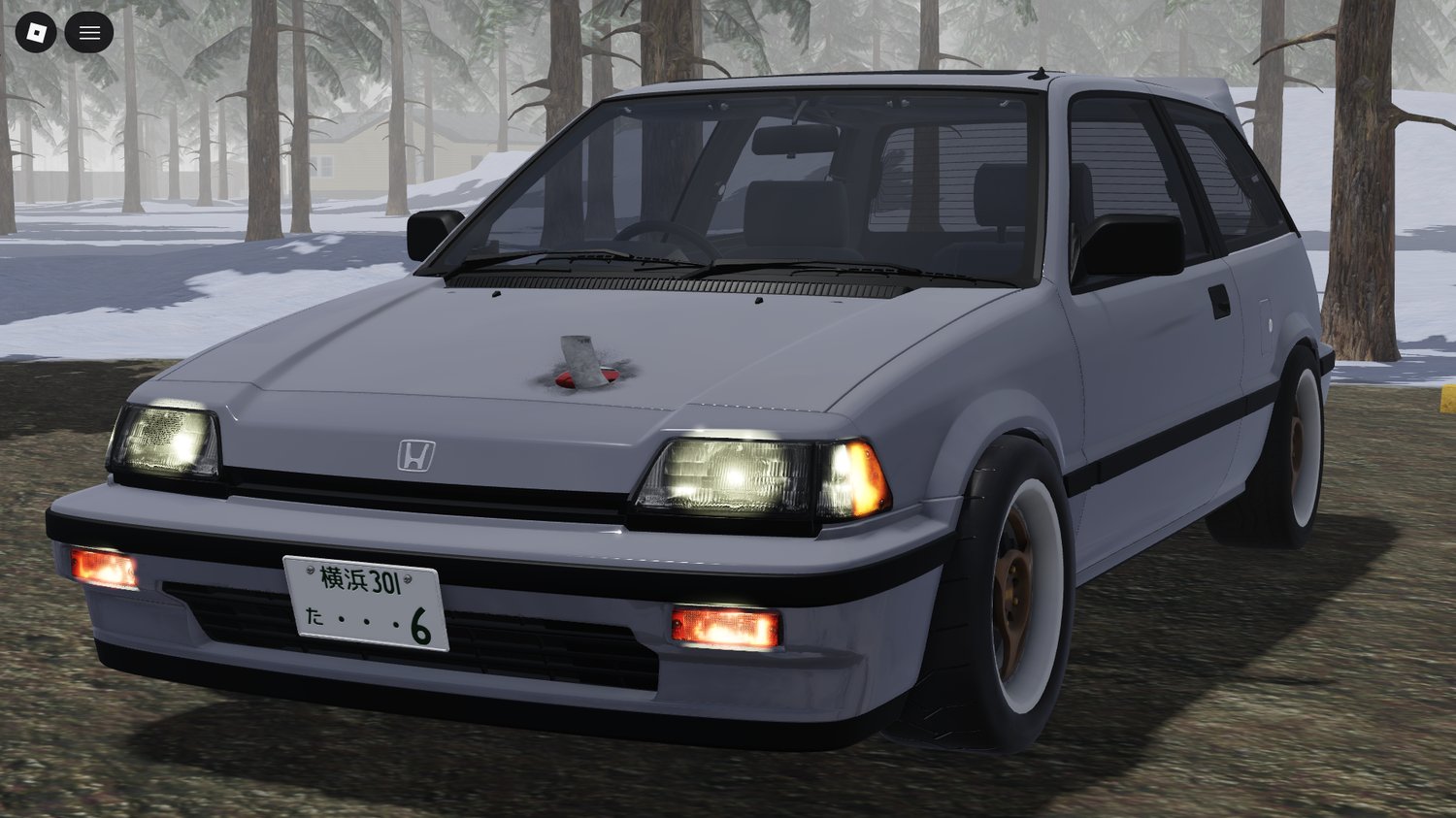 Classic Honda Civic Si 1984 interior modeled in Roblox