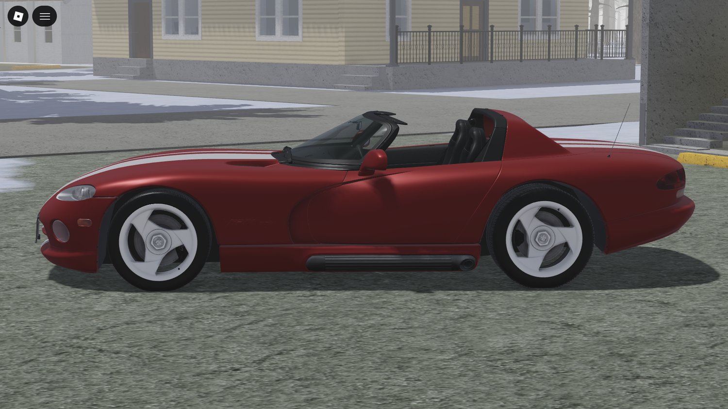 Classic Dodge Viper RT-10 driving in Roblox environment