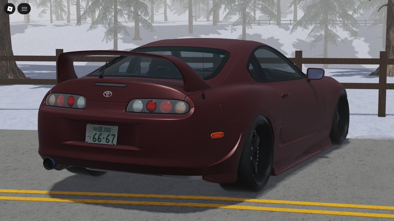 Aggressive widebody Supra MK4 Ridox interior in Roblox