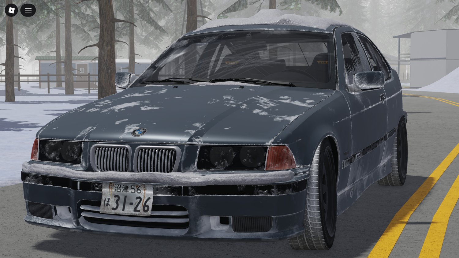 Sporty BMW 323ti hatchback interior modeled in Roblox