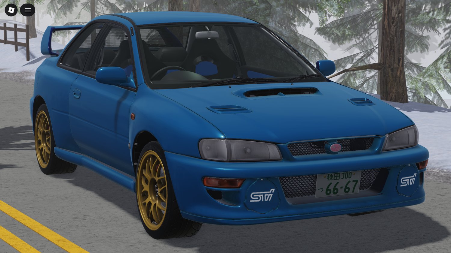 WRX 22B interior modeled in Roblox
