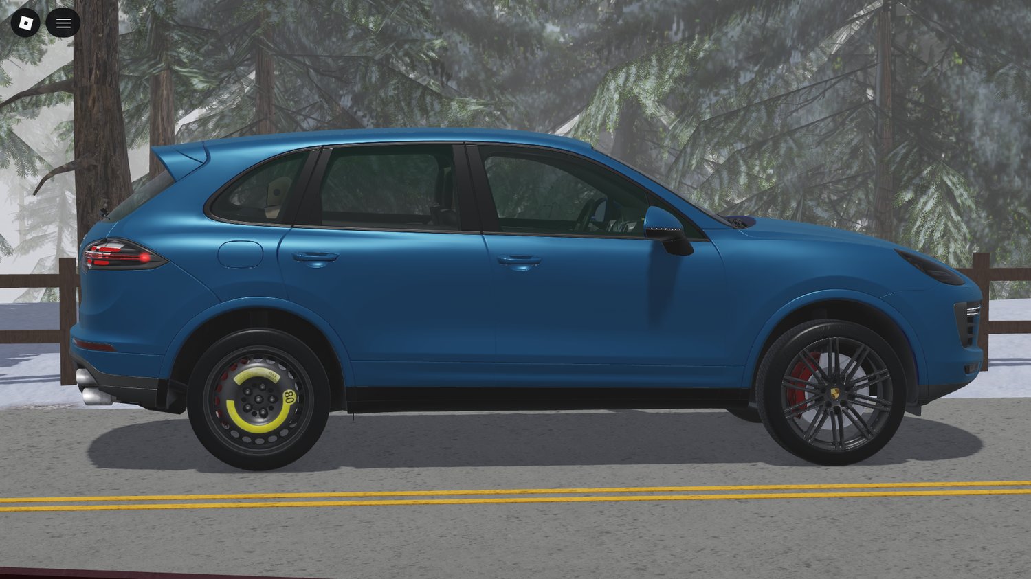 Realistic Roblox model of 2015 Cayenne Turbo S in city scene