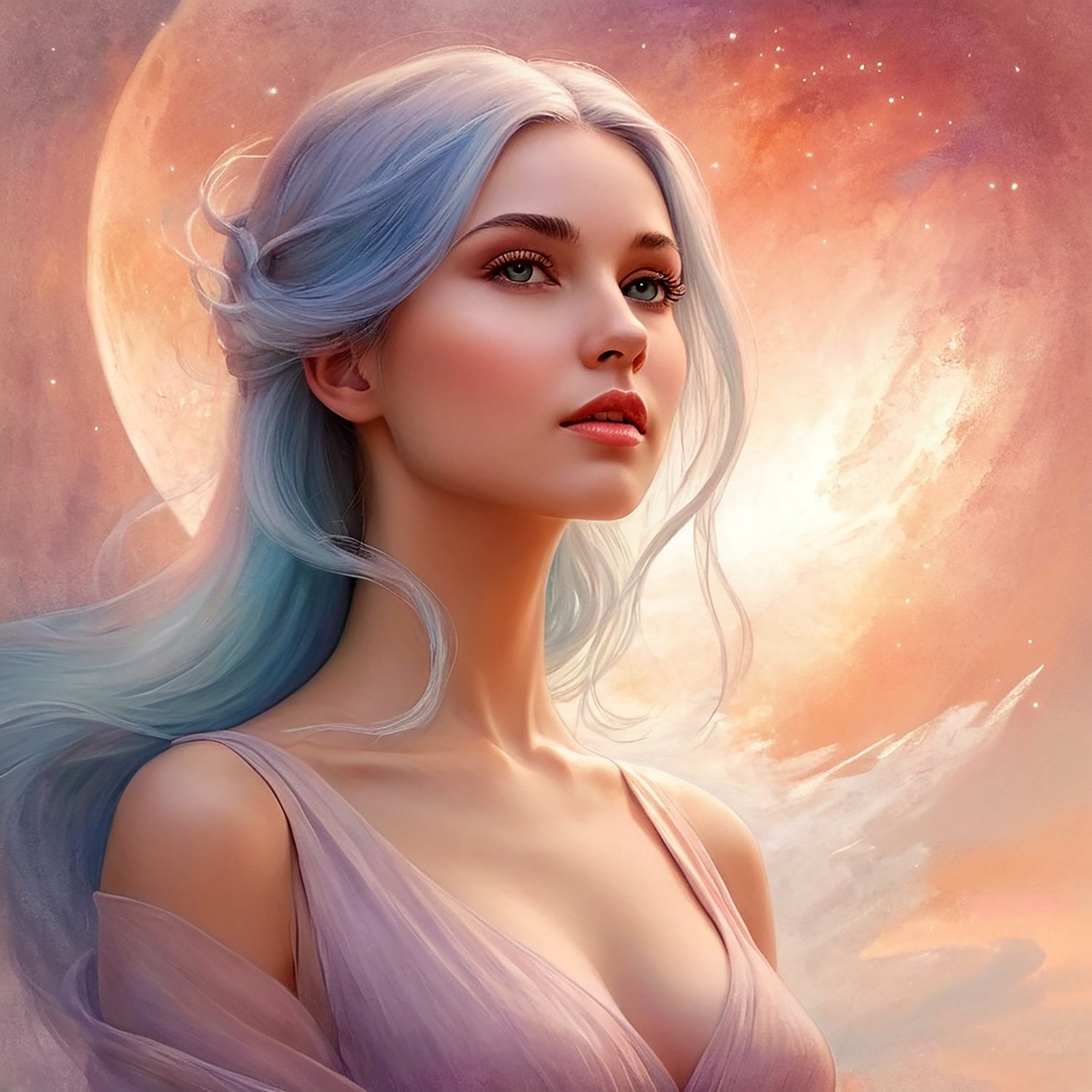 Shaded Pencil Drawing Of A Modern Woman