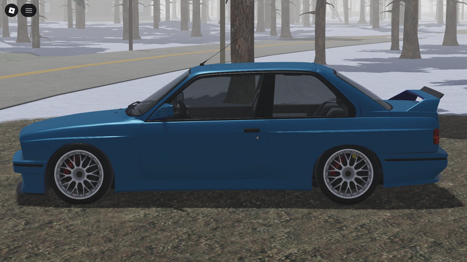 1990 BMW E30 M3 Roblox classic performance coupe exterior view