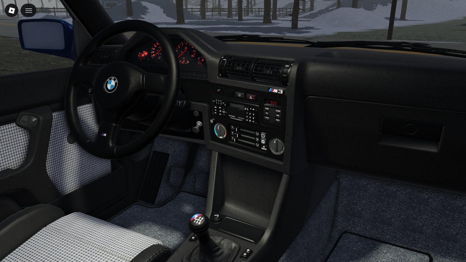 Detailed 1990 BMW E30 M3 vehicle asset for Roblox