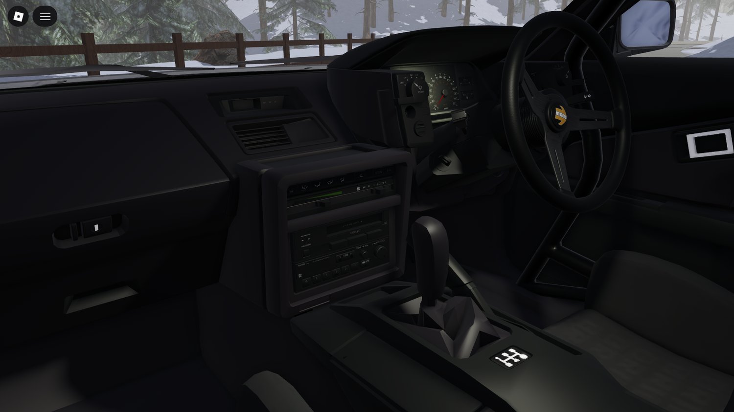 Realistic Roblox model of 1989 MR2 1st Gen on city street