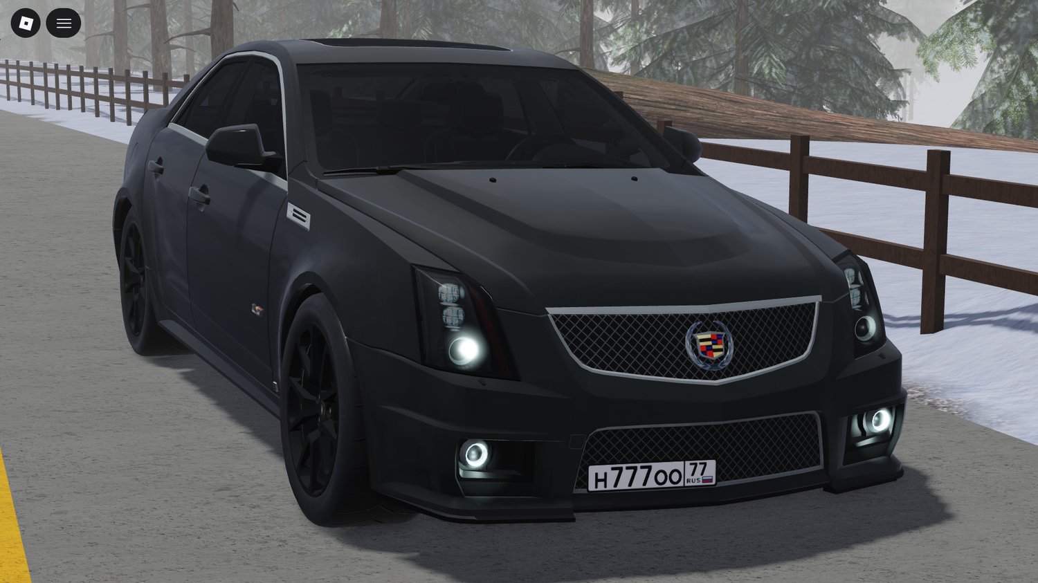 2012 Cadillac CTS-V Sedan driving in Roblox environment