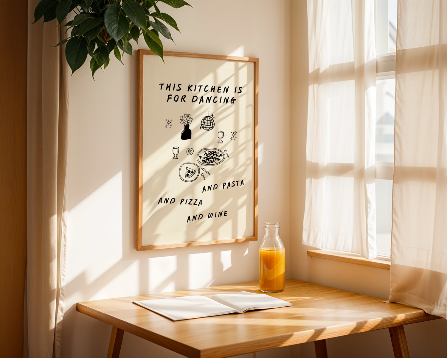 funny kitchen wall art, kitchen quote poster, pasta pizza wine print, food wall art, modern kitchen decor, minimalist kitchen poster, typography wall art, foodie decor, wine lover gift, scandinavian kitchen art, neutral kitchen decor, housewarming gift, d