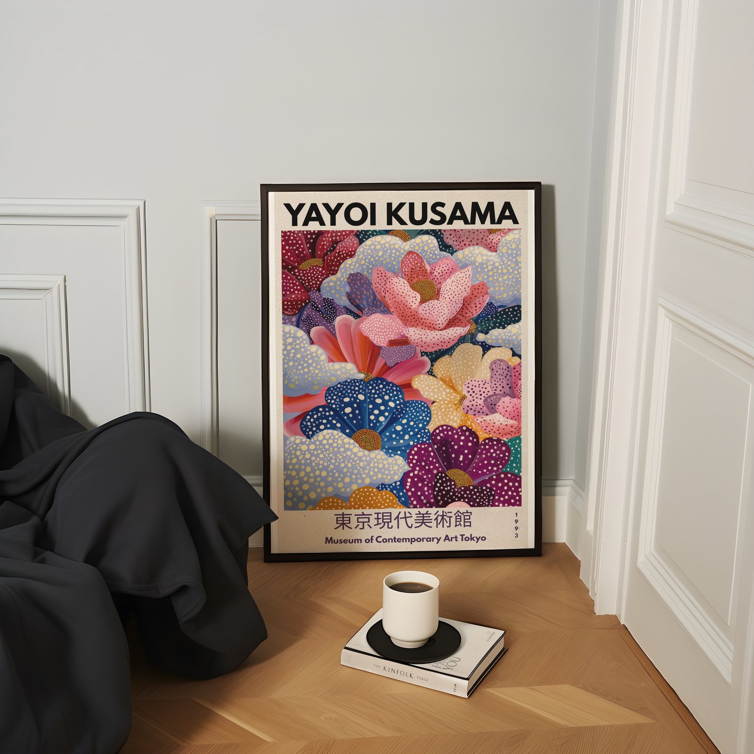 yayoi kusama, yayoi kusama print, famous artist poster, flora artwork, japanese prints, japan printed poster, wall decoration gift, art poster, contemporary art, modern home decor, plants nature, retro wall art japan, vintage art poster, floral wall art, 