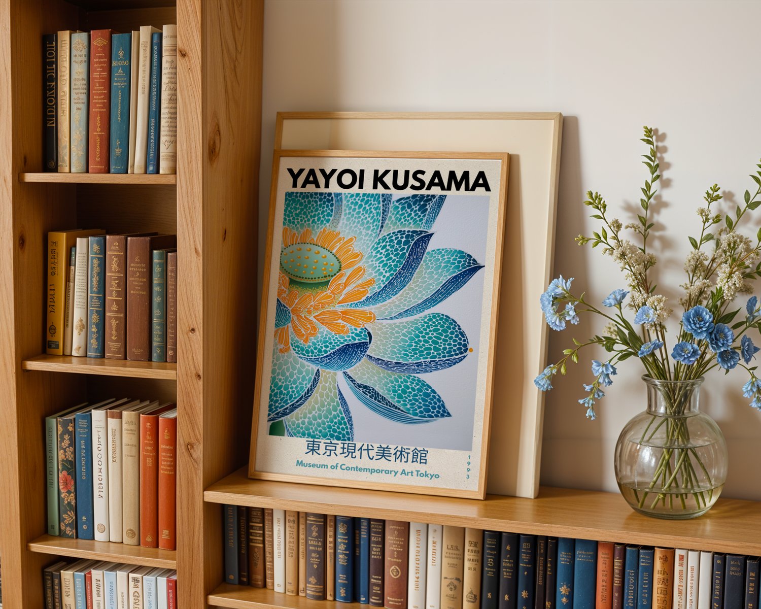 yayoi kusama, yayoi kusama print, famous artist poster, flora artwork, japanese prints, japan printed poster, wall decoration gift, art poster, contemporary art, modern home decor, plants nature, retro wall art japan, vintage art poster, floral wall art, 