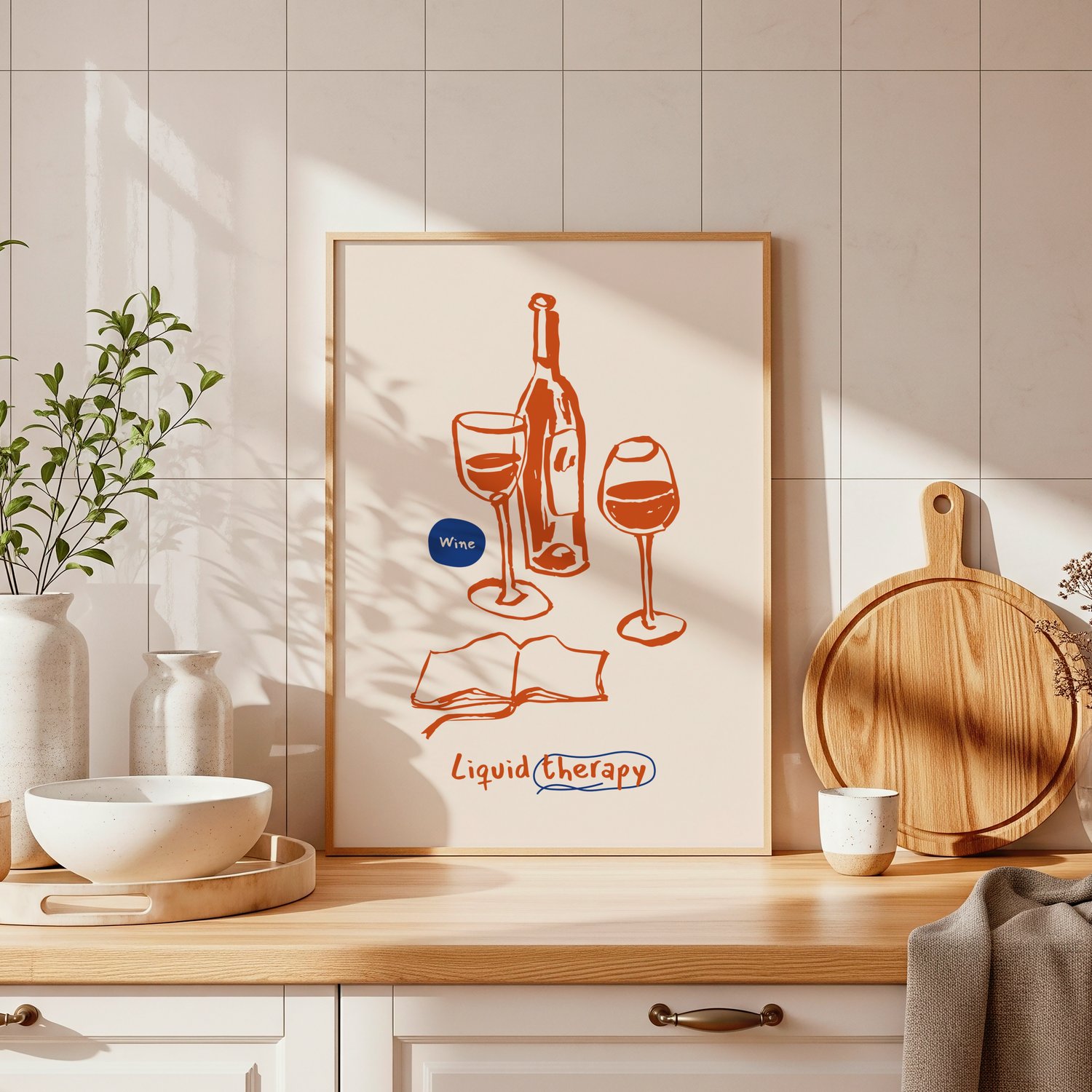 wine poster, kitchen wall art, liquid therapy print, bar cart decor, aesthetic kitchen print, wine illustration, modern kitchen art, minimalist wine poster, restaurant wall art, cocktail bar decor, foodie wall art, dining room decor, retro kitchen poster,