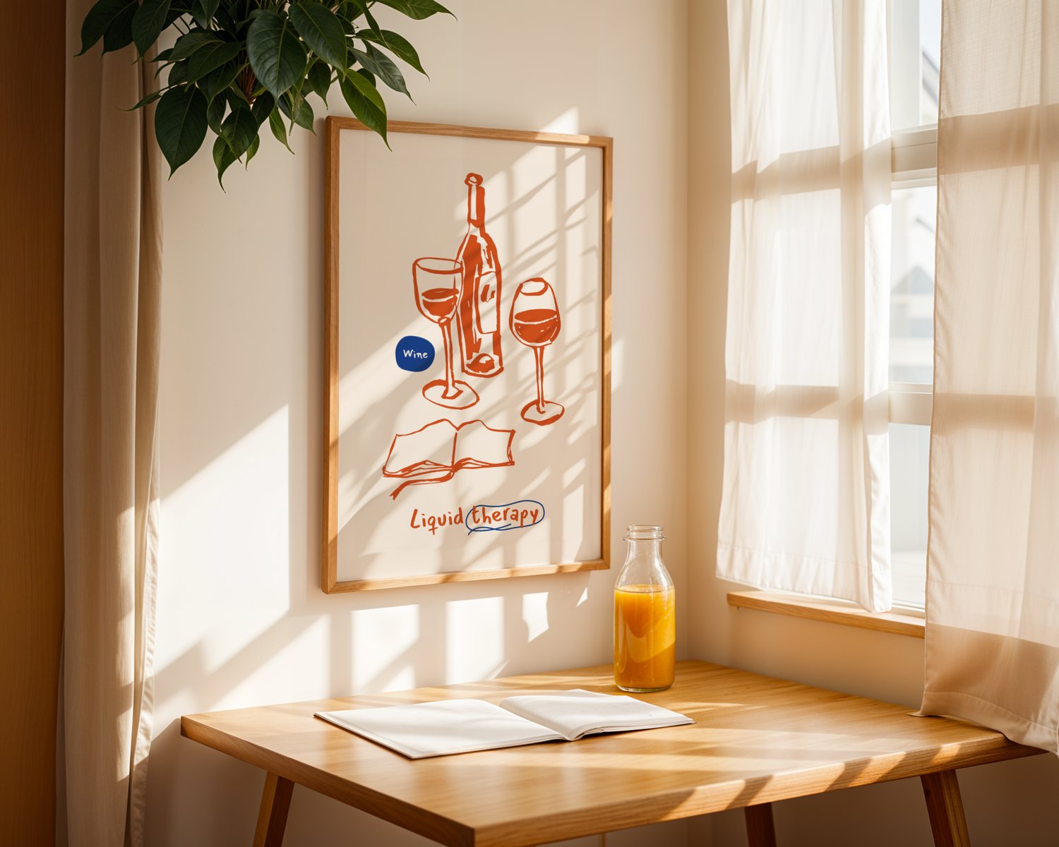 wine poster, kitchen wall art, liquid therapy print, bar cart decor, aesthetic kitchen print, wine illustration, modern kitchen art, minimalist wine poster, restaurant wall art, cocktail bar decor, foodie wall art, dining room decor, retro kitchen poster,