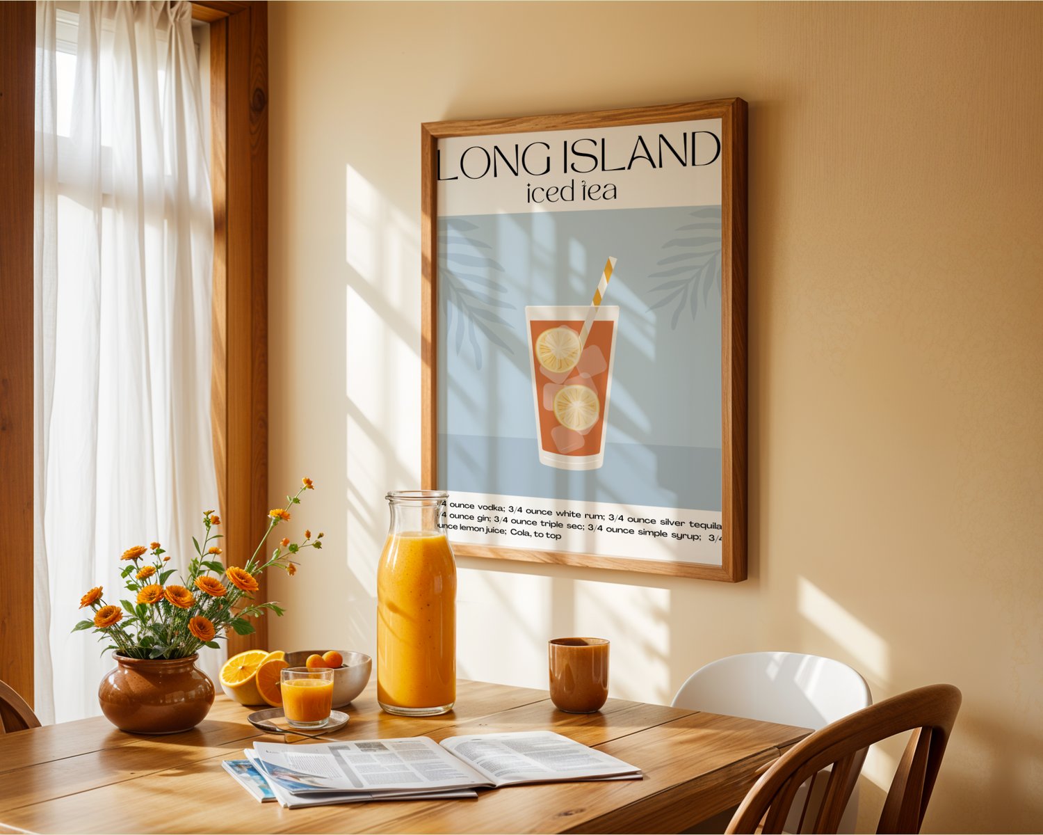 long island iced tea poster, cocktail recipe print, bar cart decor, kitchen wall art, home bar poster, drink illustration, cocktail wall art, modern kitchen decor, mixology art, restaurant wall art, aesthetic kitchen print, cocktail gift, printable wall a