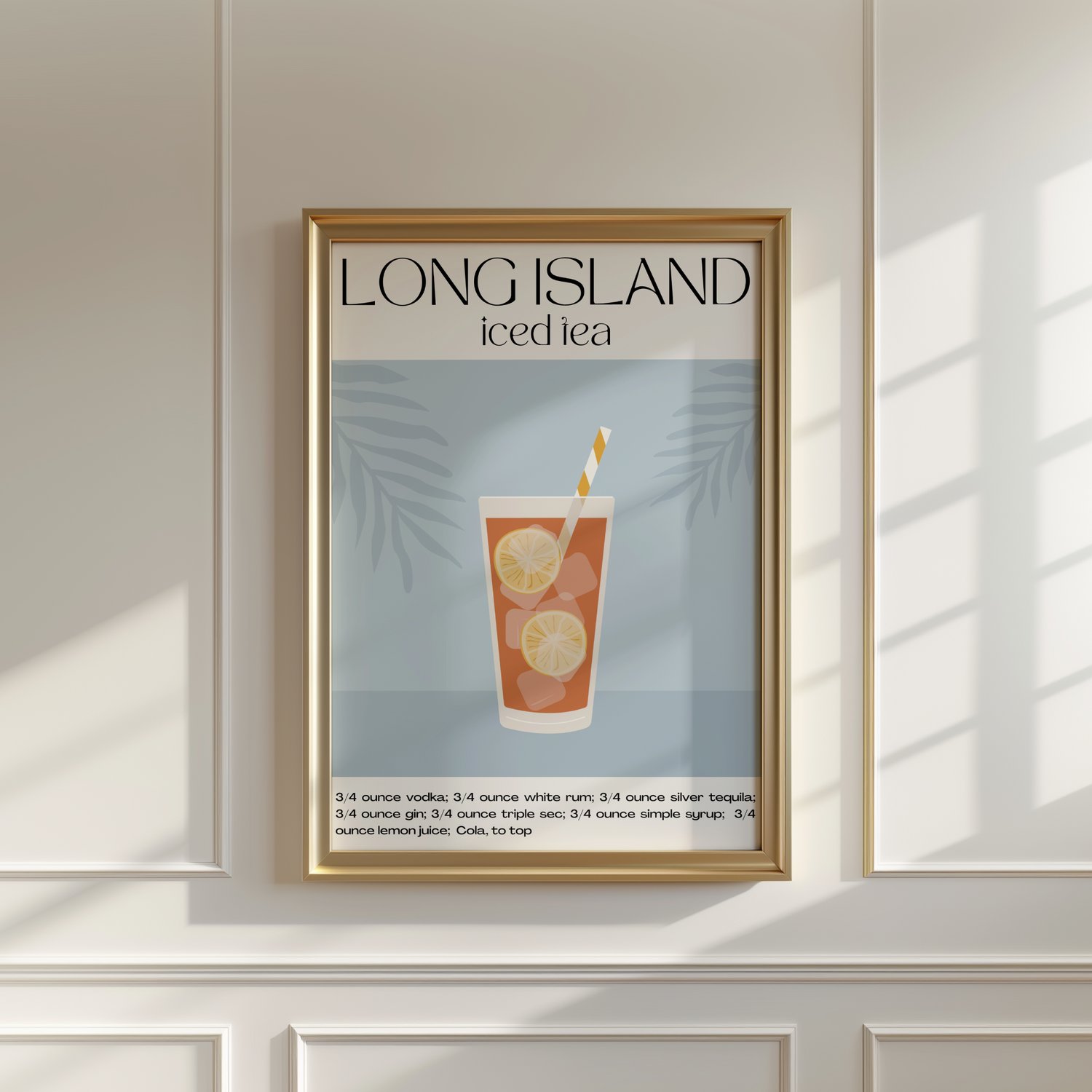 long island iced tea poster, cocktail recipe print, bar cart decor, kitchen wall art, home bar poster, drink illustration, cocktail wall art, modern kitchen decor, mixology art, restaurant wall art, aesthetic kitchen print, cocktail gift, printable wall a