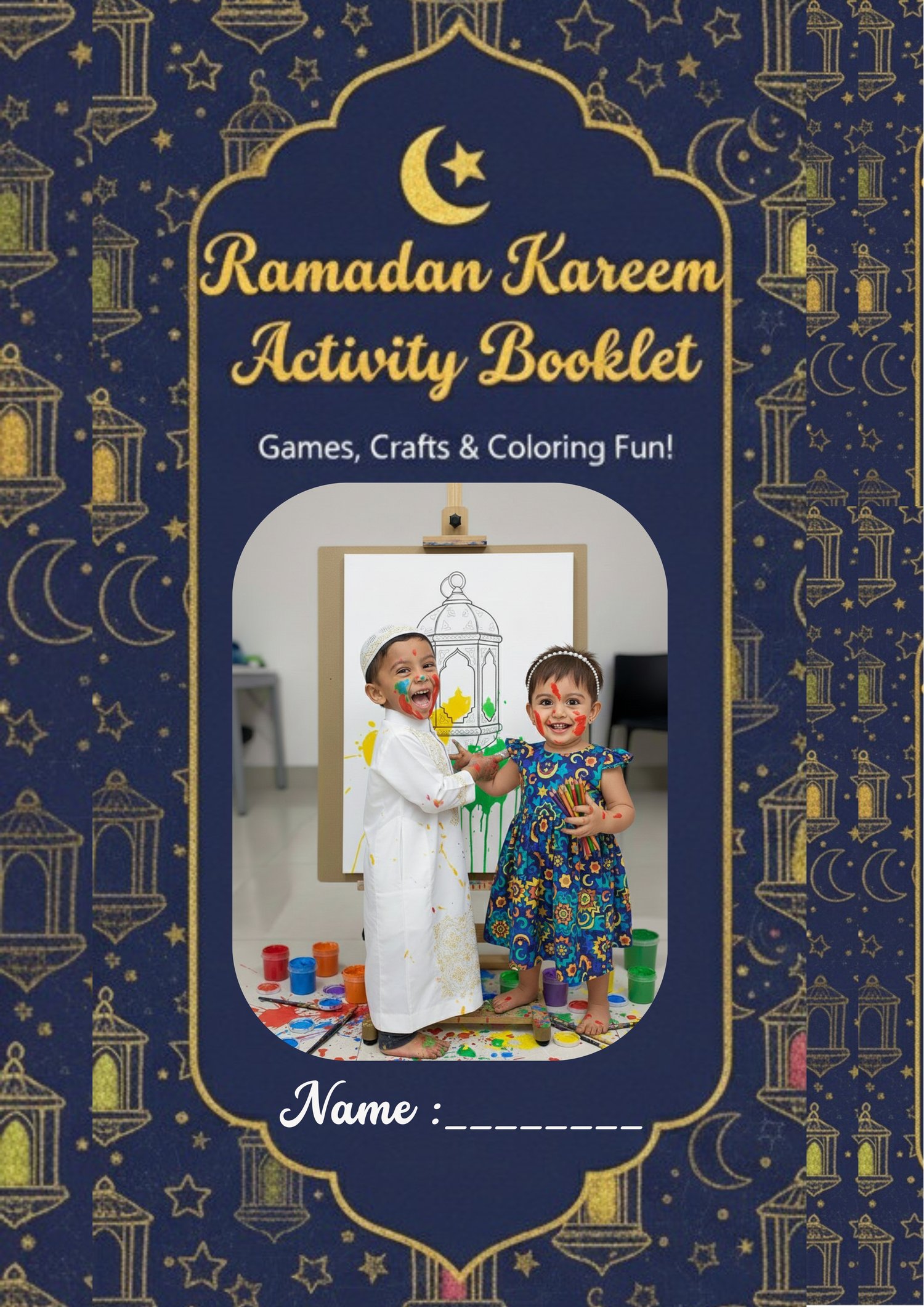Premium Ramadan 2026 Activity Booklet for Kids - A comprehensive 33-page Islamic educational workbook featuring Deen-based games, STEM-aligned counting activities, and creative coloring. Professional Montessori-inspired printable PDF for Muslim homeschool
