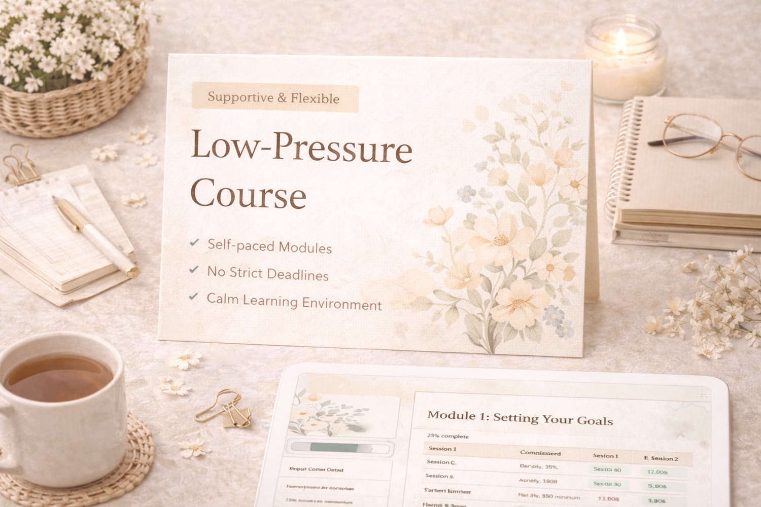 Create low pressure courses to sell online