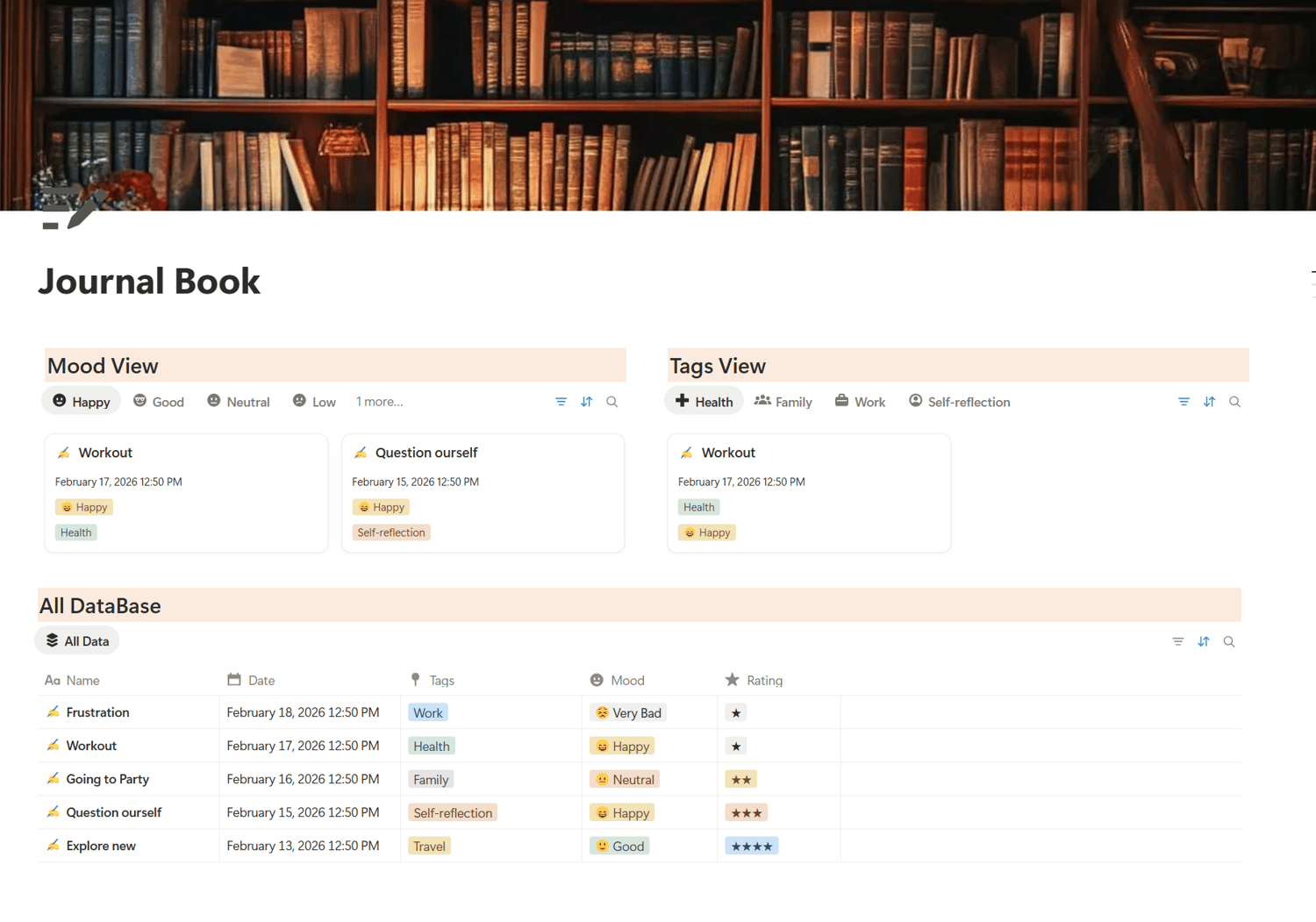 Journal Tracker – Notion Template - Payhip