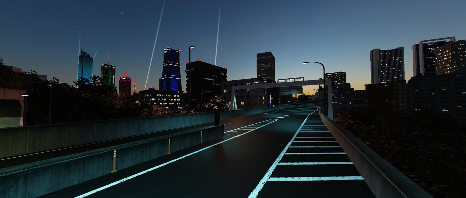 Detailed urban roads for racing Roblox