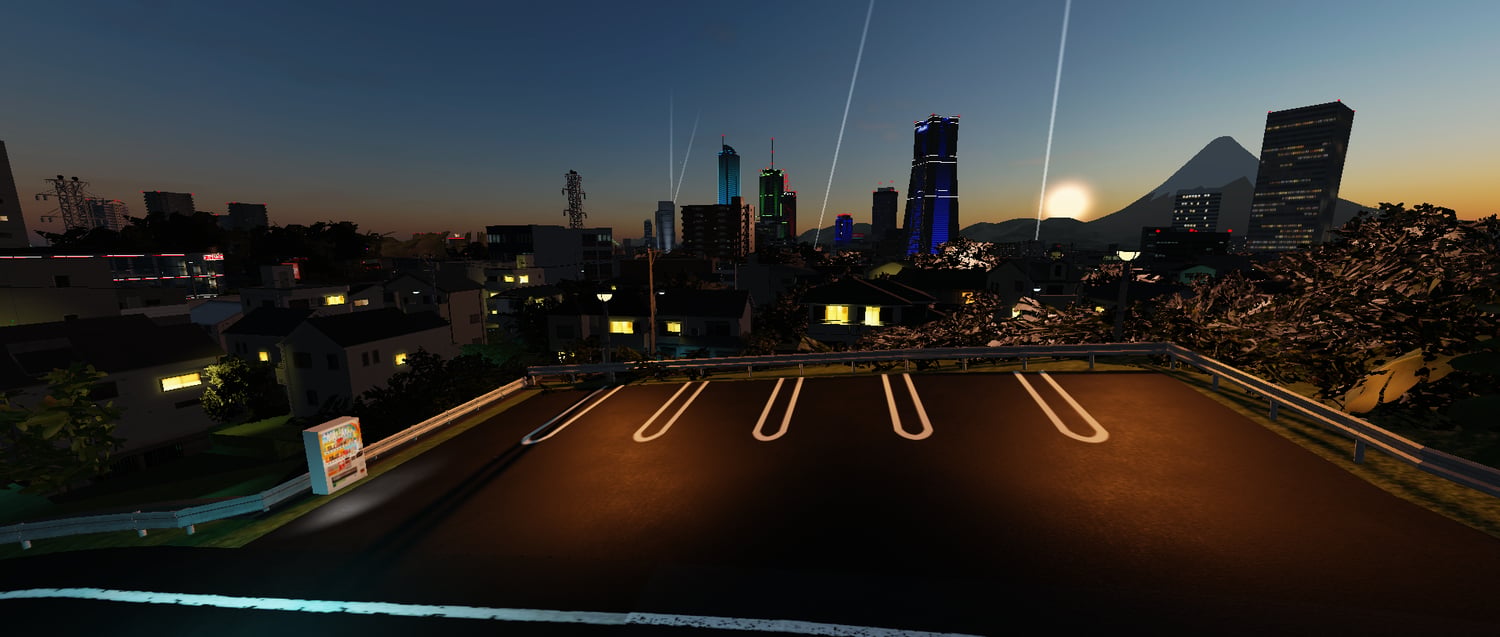 Tokyo Bay Area Roblox night city map overview