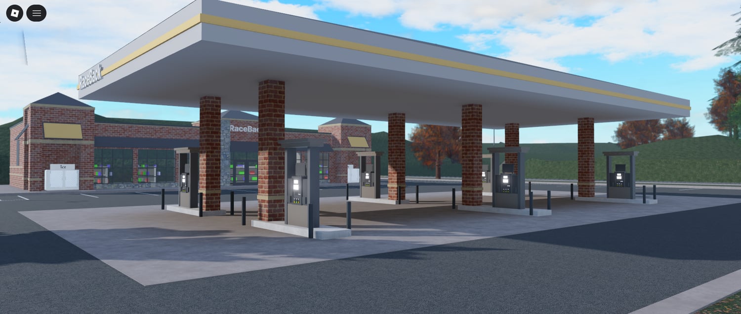 Large open roads for driving Roblox map