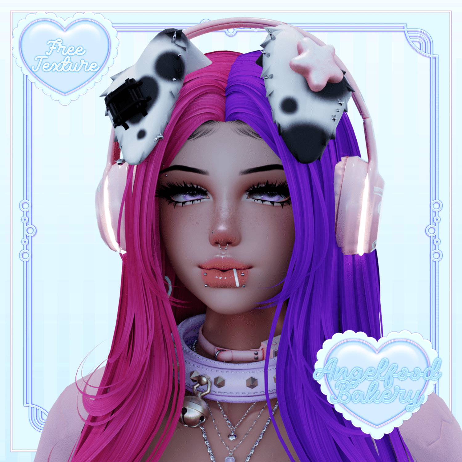 FREE Xanthe's Makeup 1 (Saikura Mina Head Textures) gyaru soft y2k