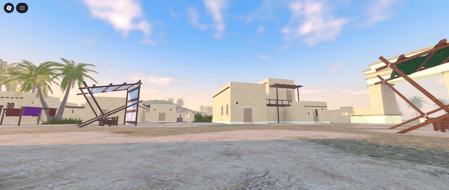 Detailed sandy village layout Roblox