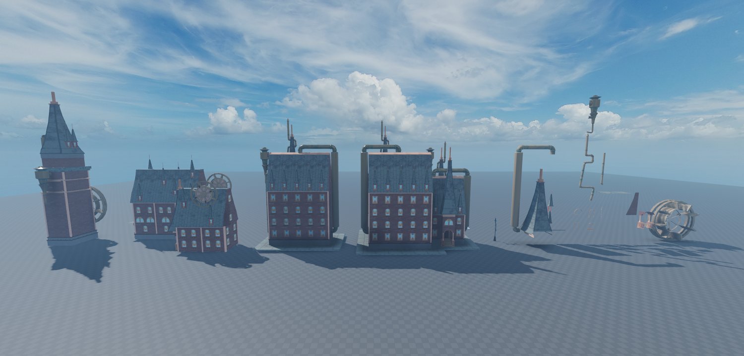 Roblox Building Steampunk Style Modular Building Pack