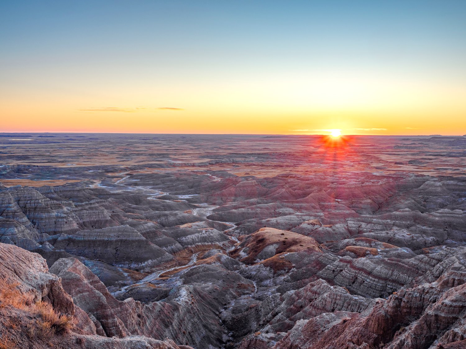 Landscape photography print, fine art photography print, Badlands National park print, sunrise photograph