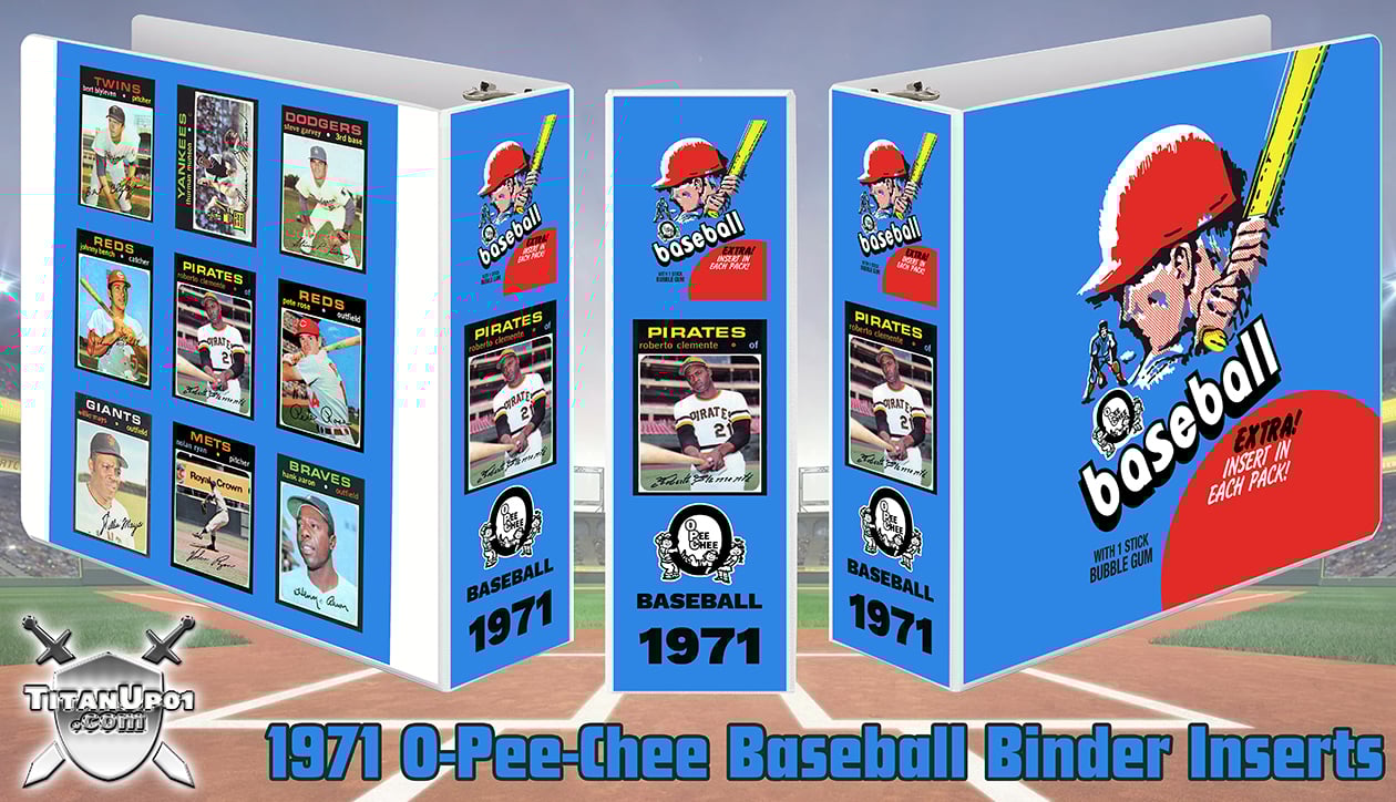 1971 O-Pee-Chee Baseball Cards Binder Inserts