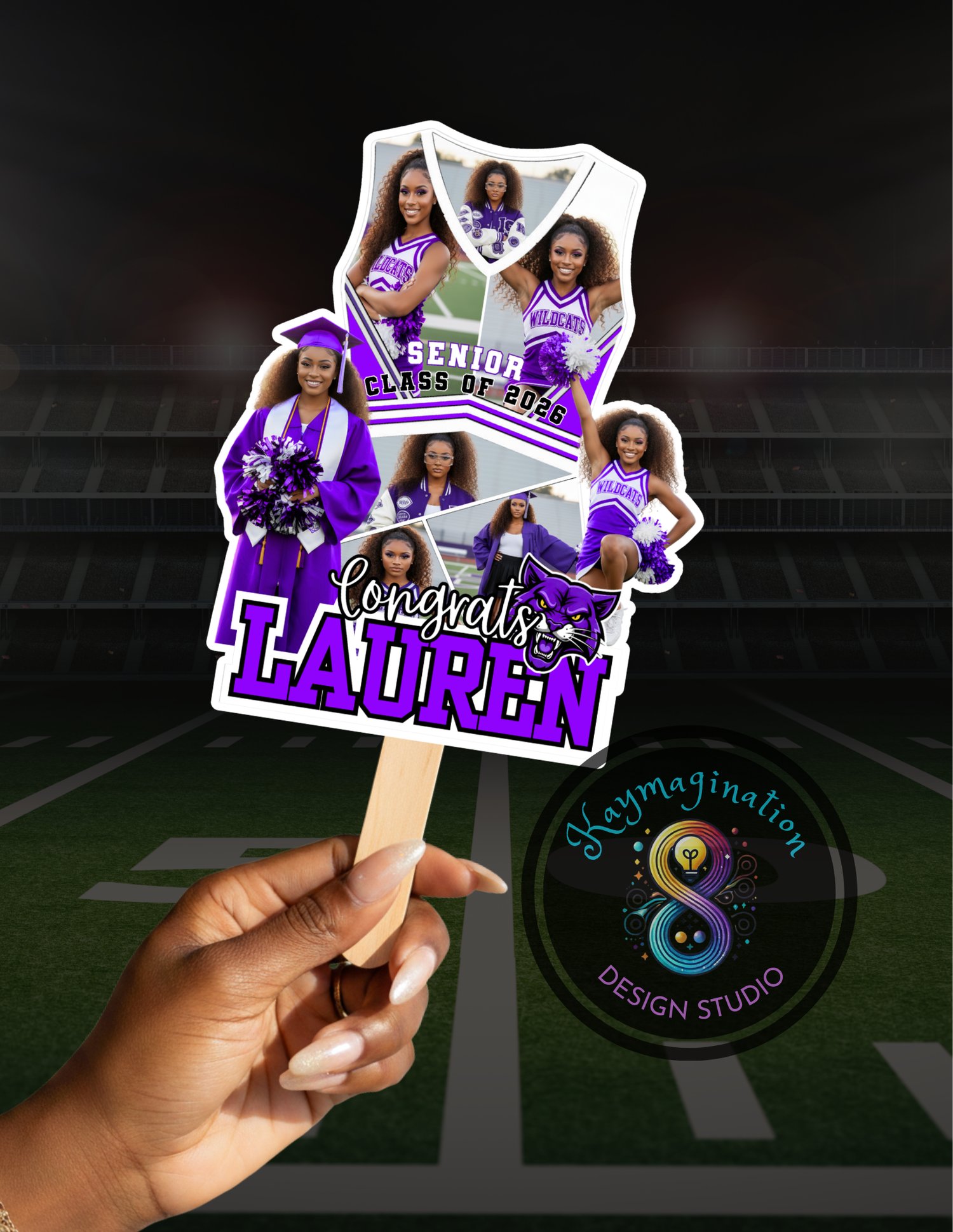 graduation template, class of 2026, senior 2026, purple graduation, cheer senior night, graduation fan template, jersey fan template, photo fan template, canva graduation template, editable graduation template, graduation printable, senior photo collage,
