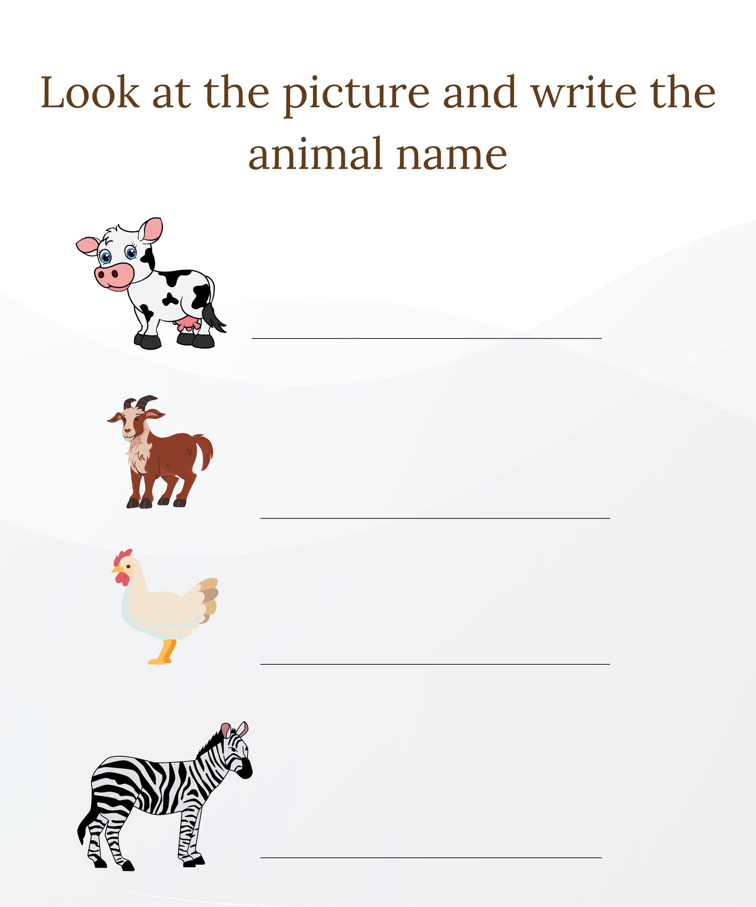 First grade animal worksheets - Payhip