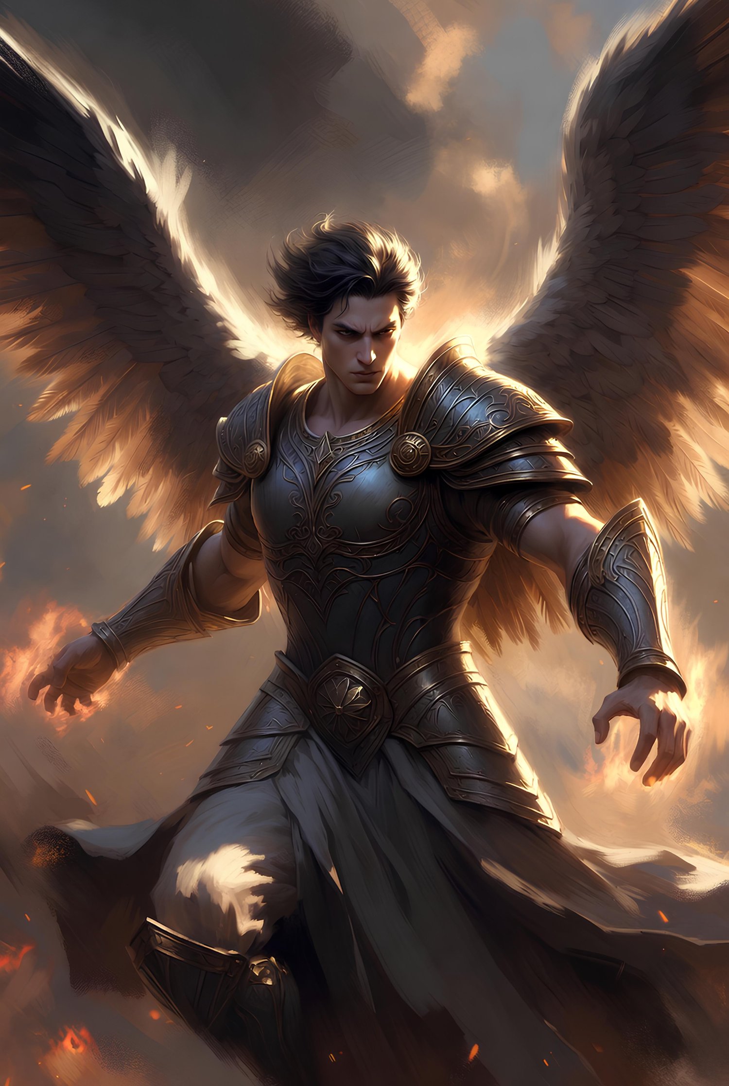 The forces of the heavens engaging against the forces of hell 10