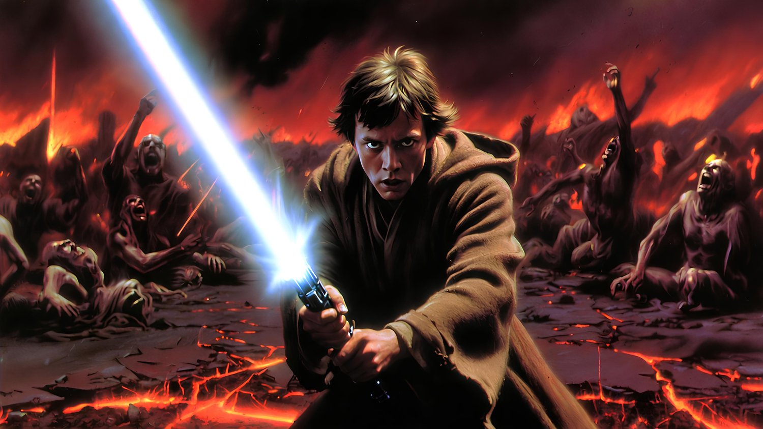 Luke Skywalker entering through a hell portal 5